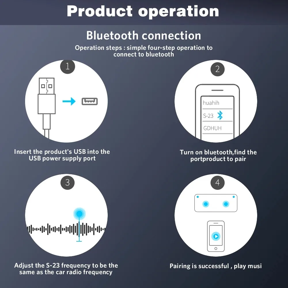 Car Bluetooth Transmitter Gadpow FM Bluetooth Transmitter and Receiver Hands-Free Car Adapter Audio Mp3 Player