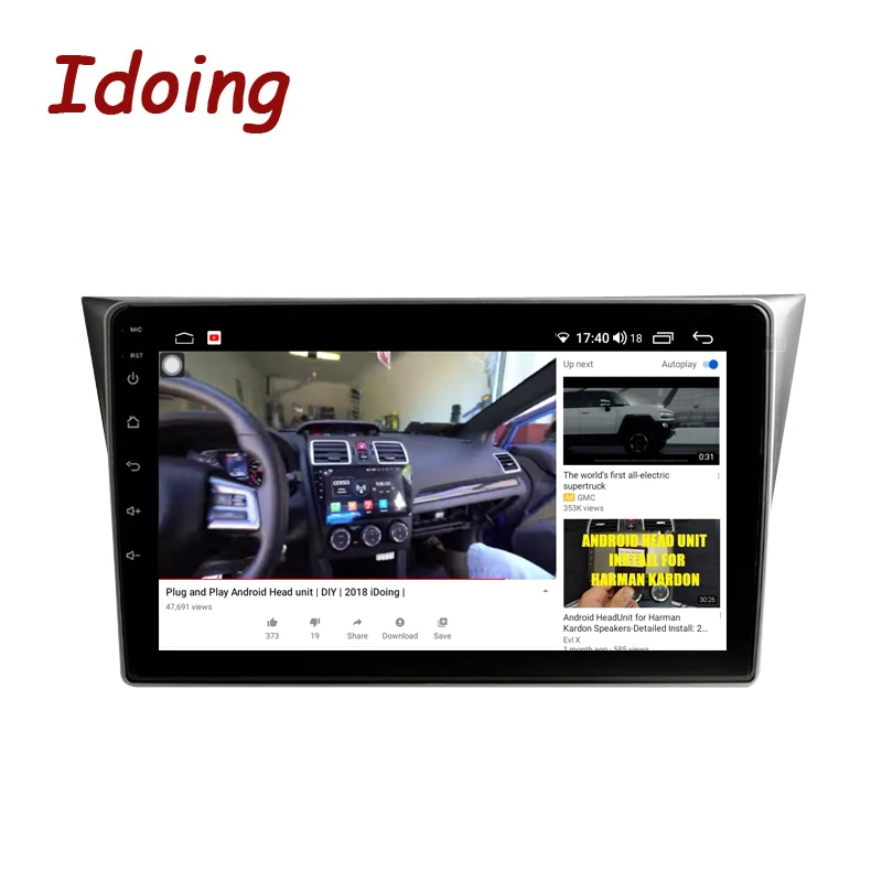 Idoing 9inch Android Radio Dash Kit Trim Frame For Subaru Forester WRX 2008-2014