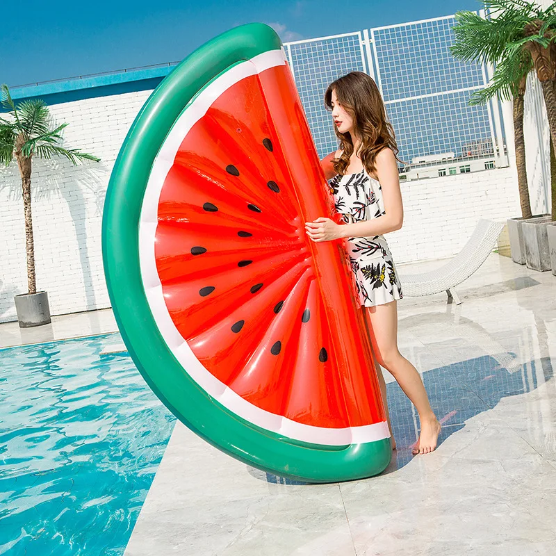 Giant Pool Float Swimming Ring Pineapple Watermelon Inflatable Mattress