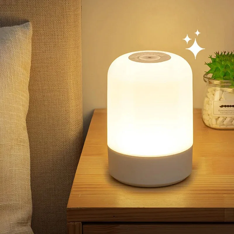 LED 무드등 침실용 디밍 가능 충전식 탁상 스탠드 침실 침대 옆 조명 장식 터치 LED 독서 테이블 램프