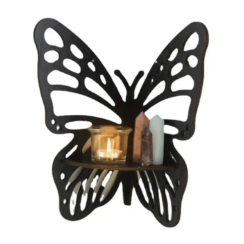 

Butterfly Corner Shelf Wall Corner Shelf with Butterfly Frame for Bedrooms Bathroom Shelves Kitchen Offices & Living Rooms Wall