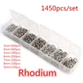 1450pcs Set Rhodium