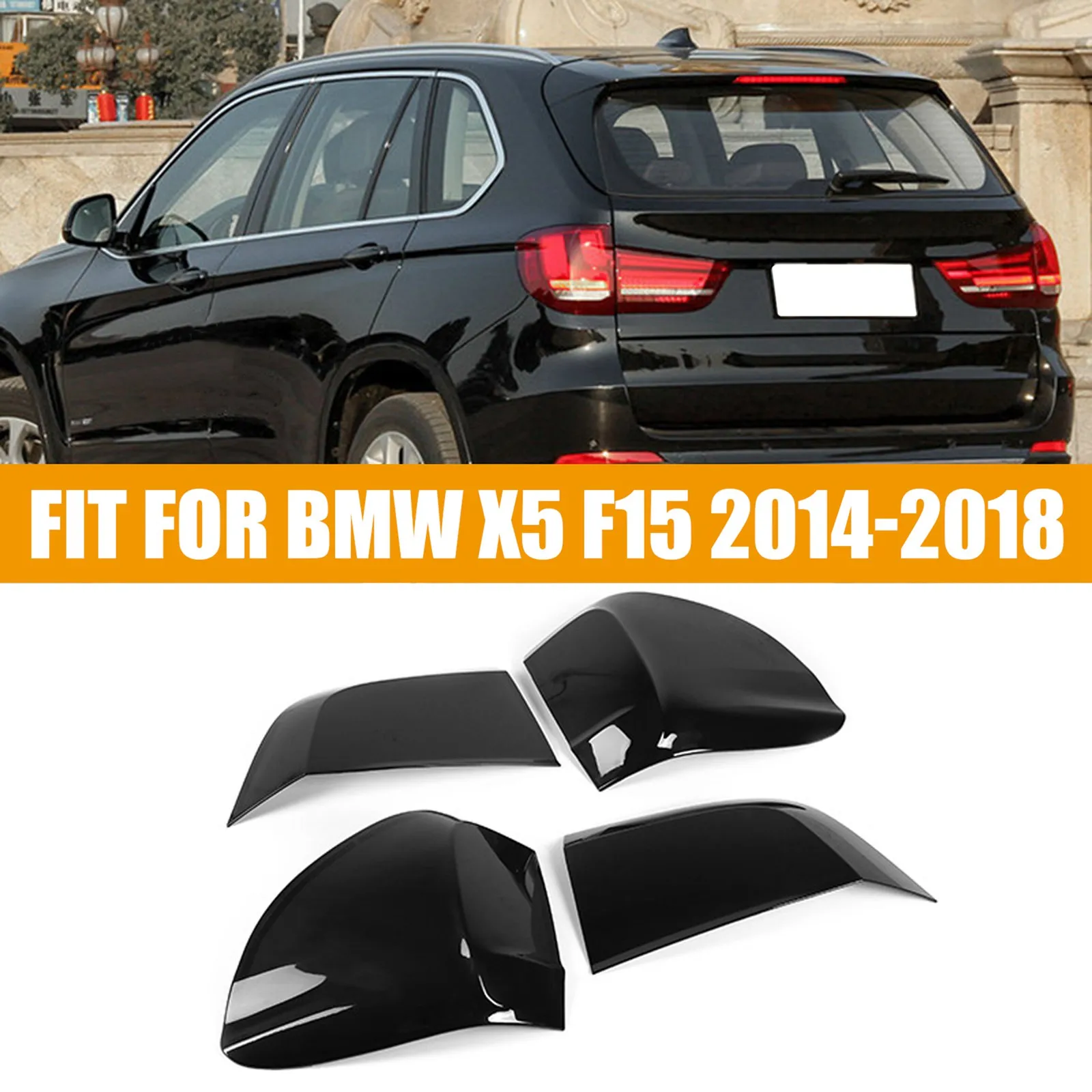 

Fit for BMW X5 F15 2014-2018 Smoke Black Rear Taillight Lamp Shade Cover 4PCS