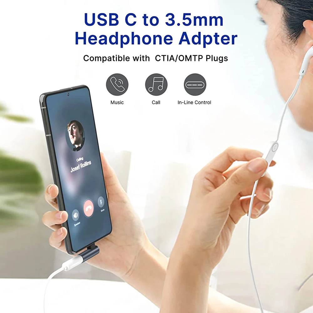 Elbow USB Type C To 3.5mm Aux Adapter Samsung Galaxy S23 Ultra Oneplus Ace 2 Pro Huawei Mate60 Earphone Jack Audio Connector