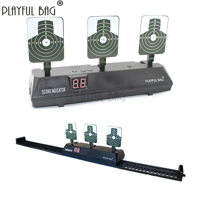 Playful bag Electric Scoring Target Track Moving Automatic reset 3 speed mode Table game Gel ball Soft bullet target toy QG141S new 600mm 24inch standard t track aluminium miter track slot for table saw router drill press jigs