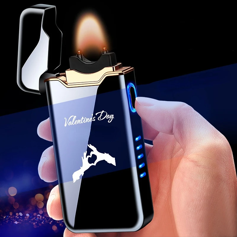 

New High-End High-Power Large Flame Charging Electric Arc Lighter Smoking Set Gift