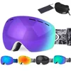 Fashion Ski Goggles Set Double Layers UV400 Anti-fog Big Ski Mask Glasses Skiing Snow Snowboard Goggles Men Women Ski Eyewear 2