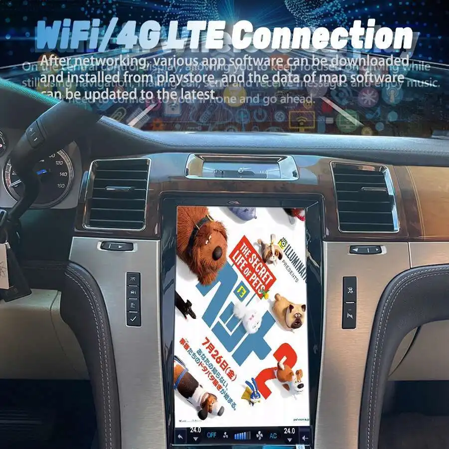 Tesla Android 13 For Cadillac Escalade 2007-2014 Car Radio Multimedia Autoradio
