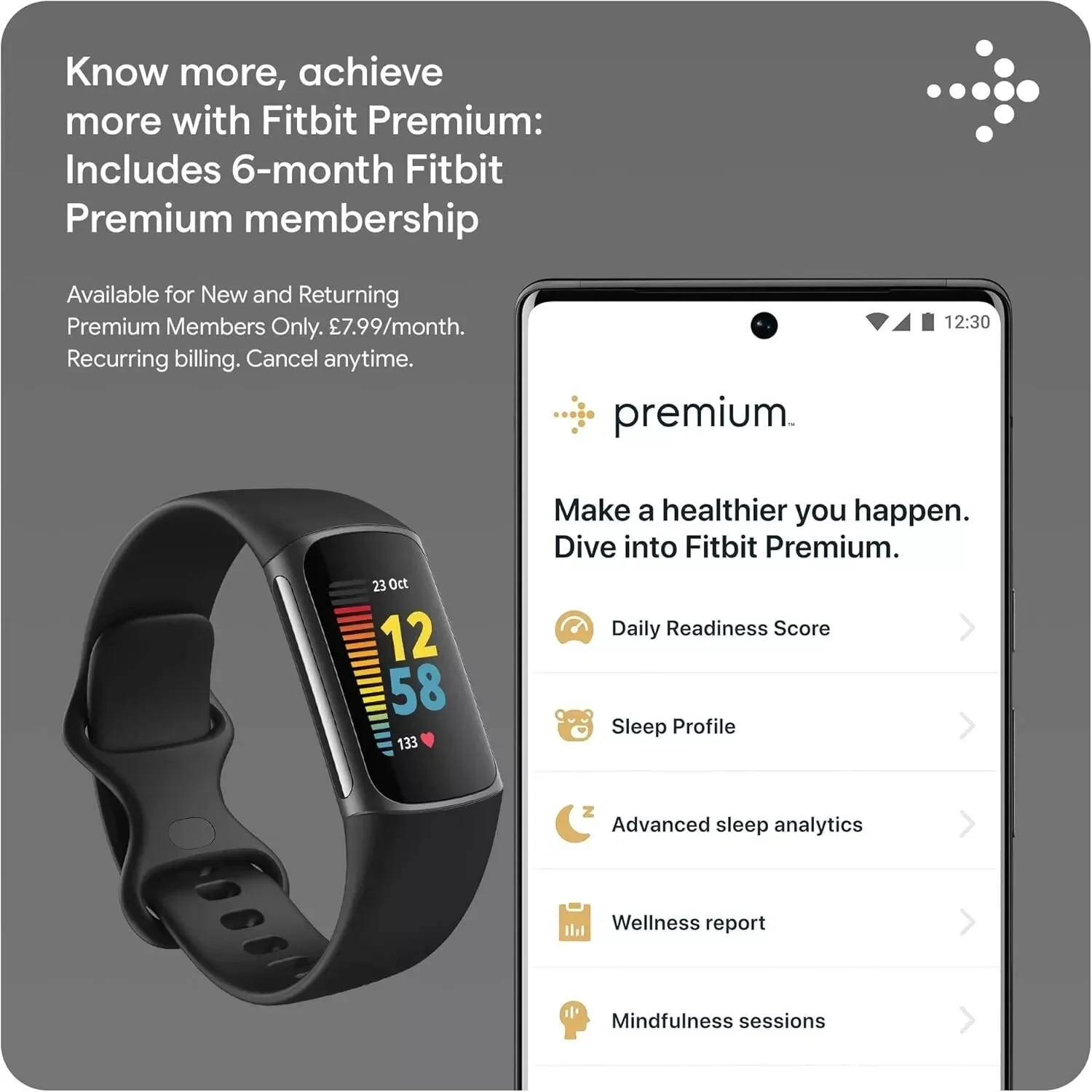 Original Fitbit Charge 5 Smartwatch Fitness Sport Tracker Health Heart Rate Sleep Monitor ECG Waterproof Smart Watch IOS Android 2