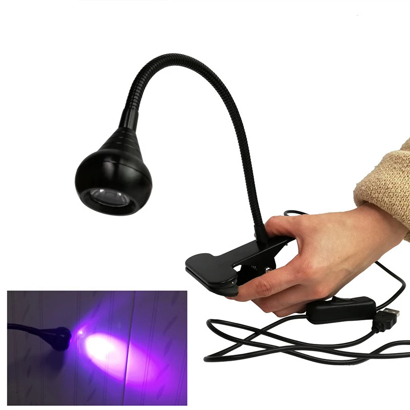 Led Ultraviolet Lights Lampe Uv Led Desk Lamp Mini Uv Gel Curing Light Nail Dryer for Diy Nail Art for Cash Medical Detector