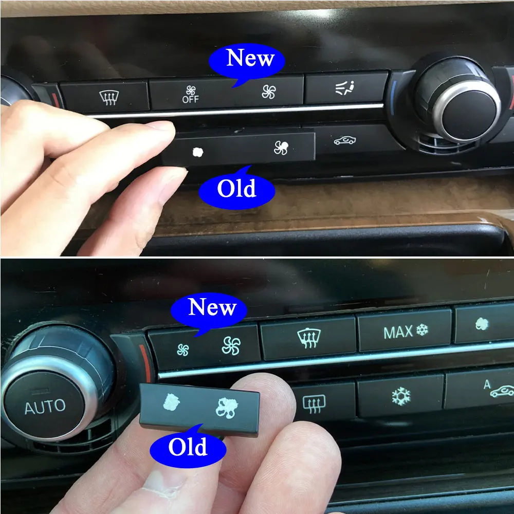 BMW 5 6 7 시리즈 F10 F11 F01 F02 F06 F15용 에어컨 히터 클라이밋 팬 볼륨 조절 AC 버튼 캡 커버 교체