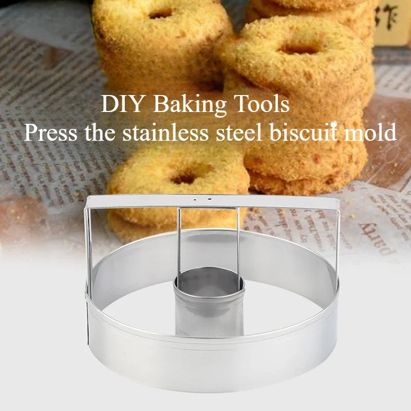Stainless Steel Donut Mold Round Biscuit Cutting Mold DIY Bread Chocolate Baking Gadget Cake Decorating Tool Baking Supplie