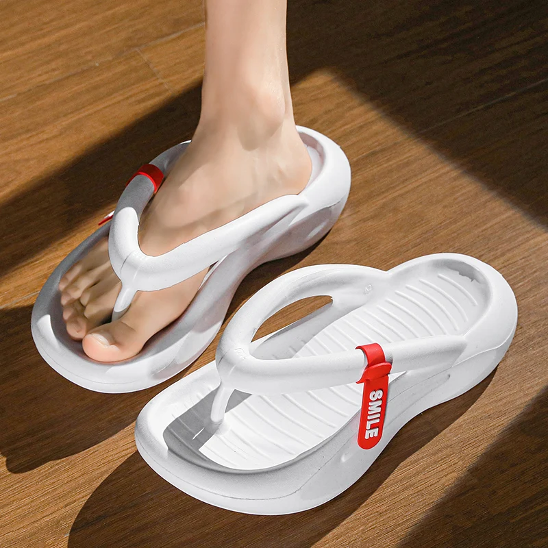 Men's Slippers Flip Flops Beach Slippers Thick Bottom Summer Outdoor Shoes Slides Thong Slippers Men Sandals Soft Shoes