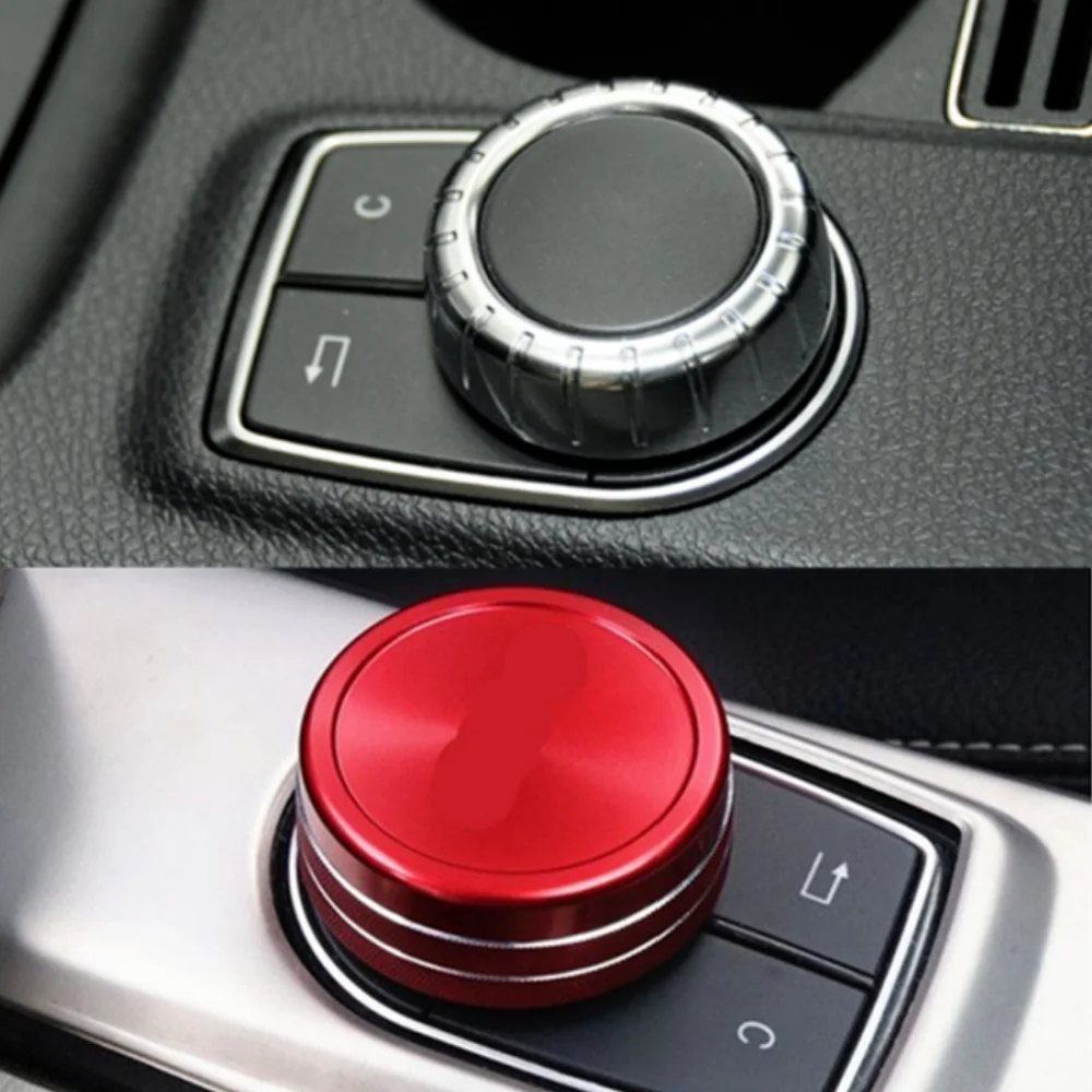Car Console Multimedia Switch Button Knob cover Sticker For Mercedes ...