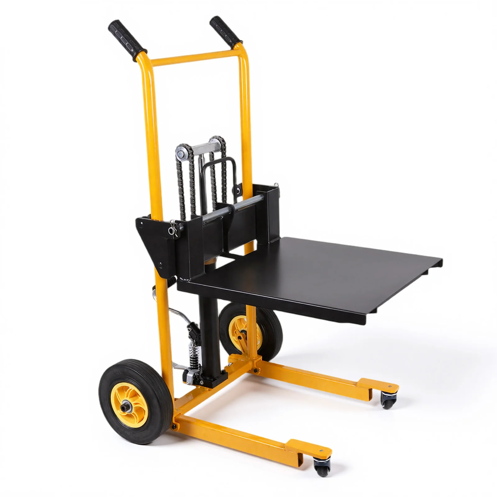 Mini Forklift Manual Hydraulic Stacker Lightweight Foldable Transport Lifting Cart Pallet Truck Dolly for Commercial & Industry