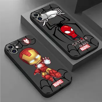 Marvel Iron Man, Spiderman, Venom Case for Google Pixel 8 Pro 6 Pro 7 Pro 6a 7a Cover Black Soft Bumper