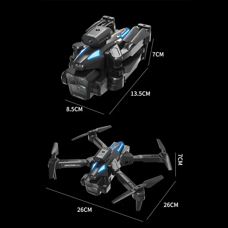 GPS RC 드론 HD 8K 광학 흐름 포지셔닝 장애물 회피 제스처 사진 접이식 쿼드콥터 장난감 선물, C10 최대 1200M