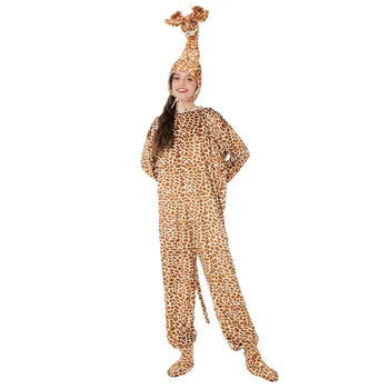 Costume da giraffa carino per donne adulte Purim Halloween Carnevale Festa Animale Cosplay Set di tute per spettacoli teatrali