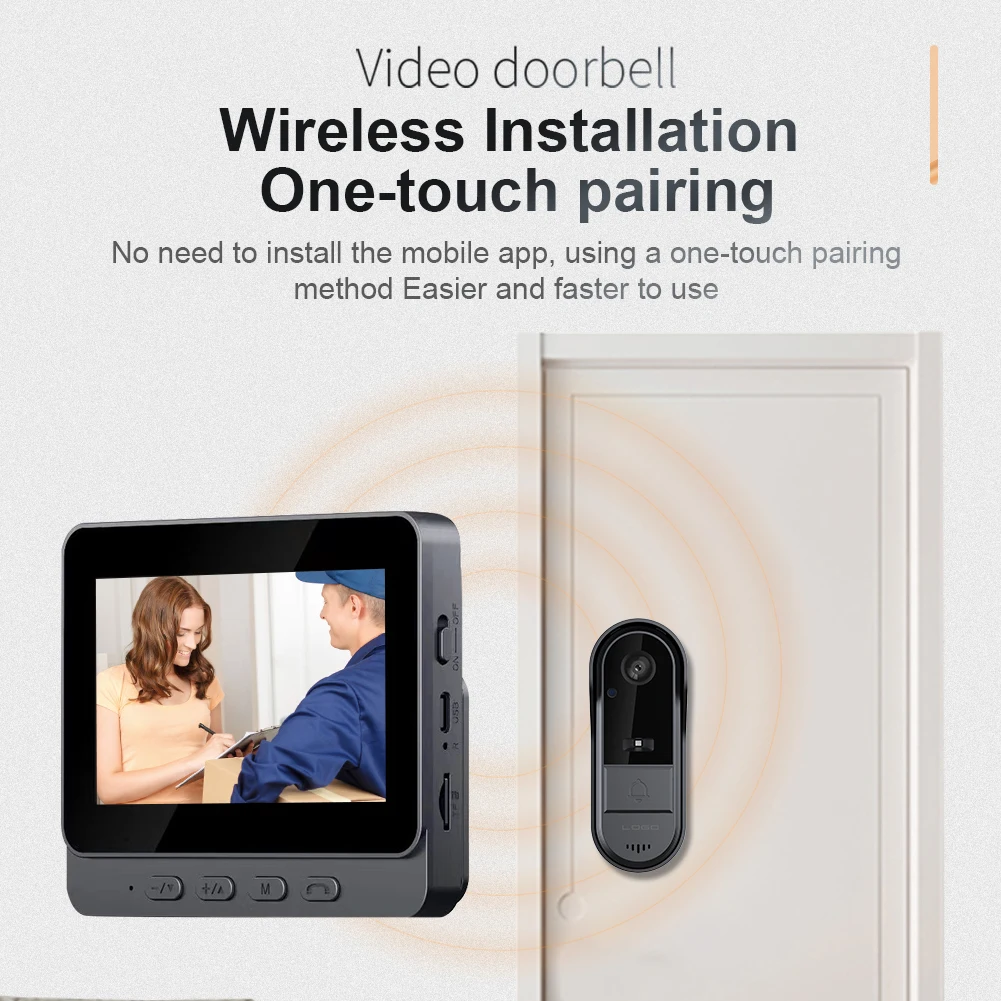 2.4G WiFi 무선 비주얼 초인종 IR 야간 투시경 무선 비디오 초인종 가정 안전을 위한 방수 비디오 인터콤 도어 카메라
