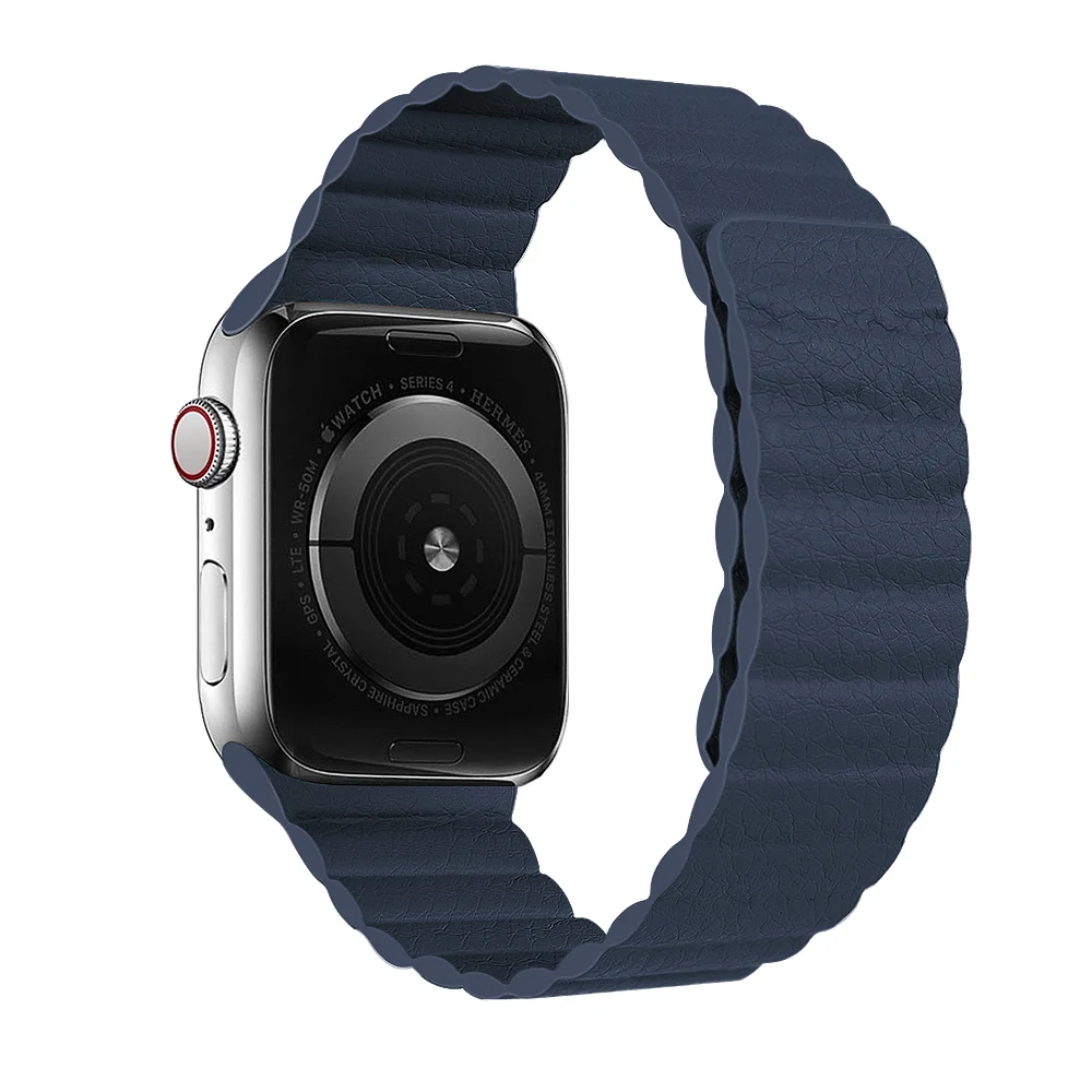 Elegant Leather Loop Strap with Magnetic Closure