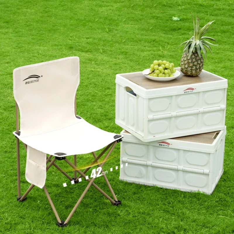 Outdoor Folding Chair Portable Bench Fishing Chair Art Student Leisure Ultralight Camping Relaxing Backrest Beach Equipment