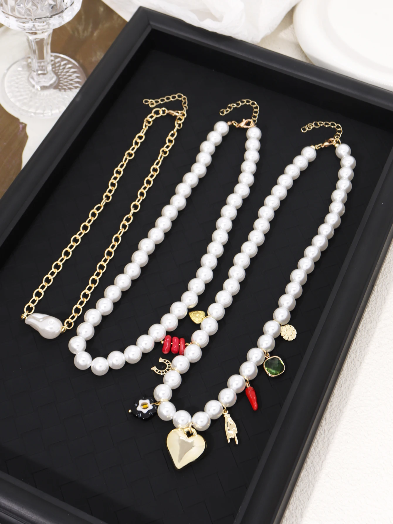 Imitation Necklaces Copper Chain