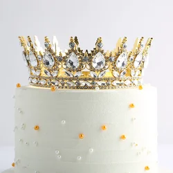 Elegant Metal Crown Cake Topper for Princess Birthday Celebration (Gold - Crown)