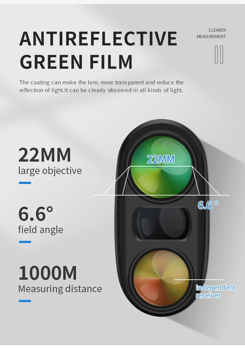 Laser telêmetro telescópio para a caça 600m