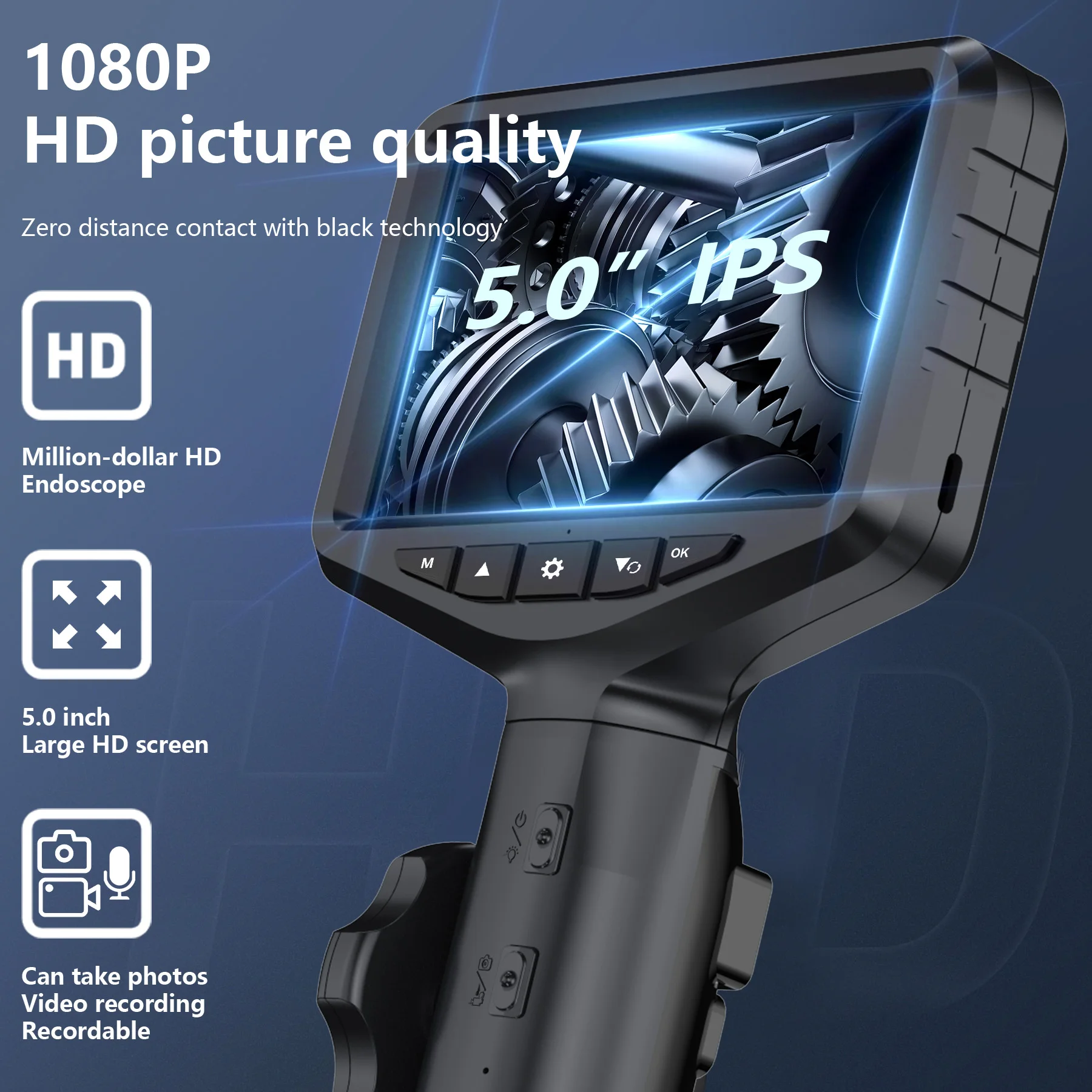 Рисунок 2 - Эндоскоп WDLUCKY с 5-дюймовым IPS цветным экраном