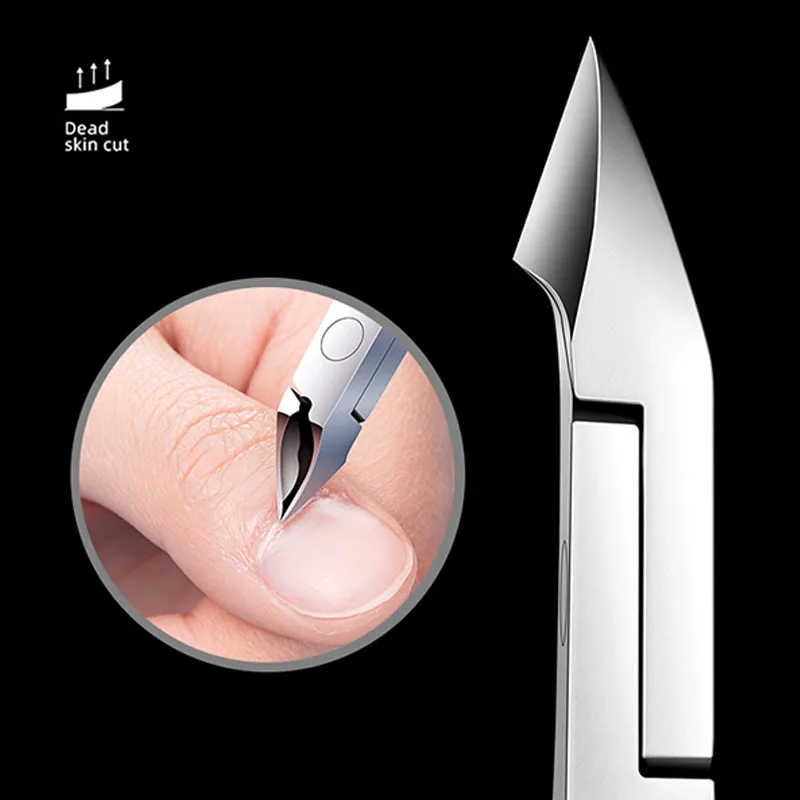 Description Picture 6 of item3pcs Set Nail Cuticle Nipper Scissors Trimmer Clipper Dead Skin Fork Remover Plier Pusher Stainless Steel Nail Art Beauty Tools