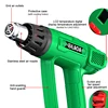 LAOA Hot Air Gun 2000W Digital Heat Gun Car Film Variable Temperature for Shrink wrapping Paint Remover/Stripper Thermal Blower 4