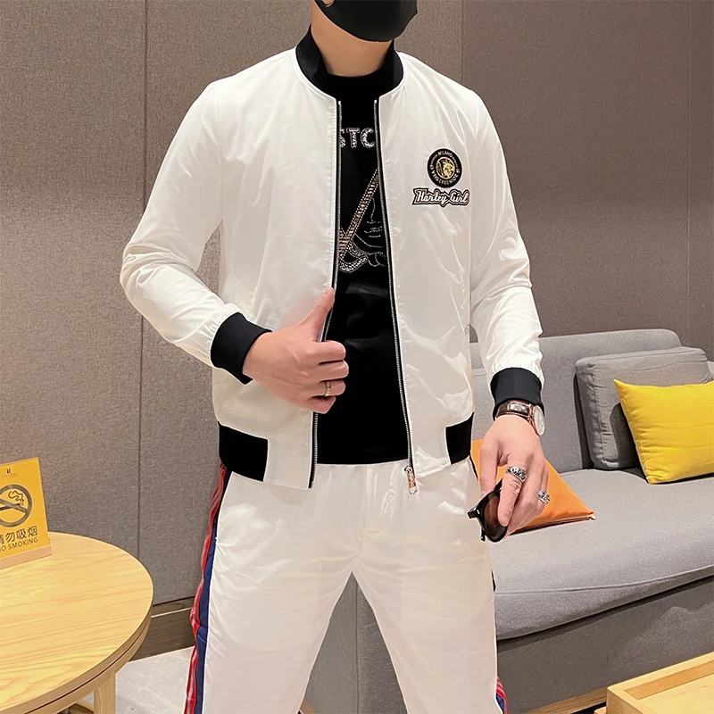 

Spring White Luxury Designer Jackets Mens Fashionable Bomber Baseball Jackets For Mens Style Unusual Trends 2022 Products New