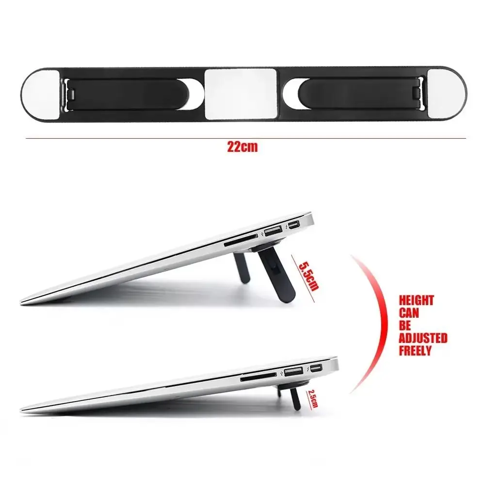 보이지 않는 노트북 라이저 스탠드, 맥북/델/HP/레노버용 범용, 다양한 색상, 노트북 다리 접이식 키보드 라이저