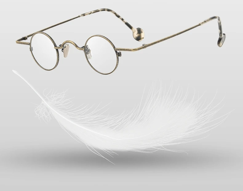 Firada Mode Brillen Retro Punk runde Legierung kleine Brille optische Brille Rahmen für Männer und Frauen pb8012 – Detail 3