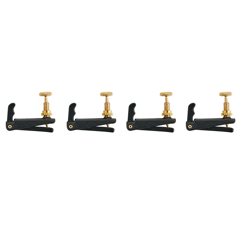 

Violin Fine Tuner Reliable Replacement Solution Metal Violin Fine Tuners In Black For 4/4 3/4 Violins 4Pcs Set