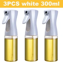 Multi-Size Oil and Sauce Dispenser Bottle for Cooking, Baking, and Camping (3pc 300ml white)