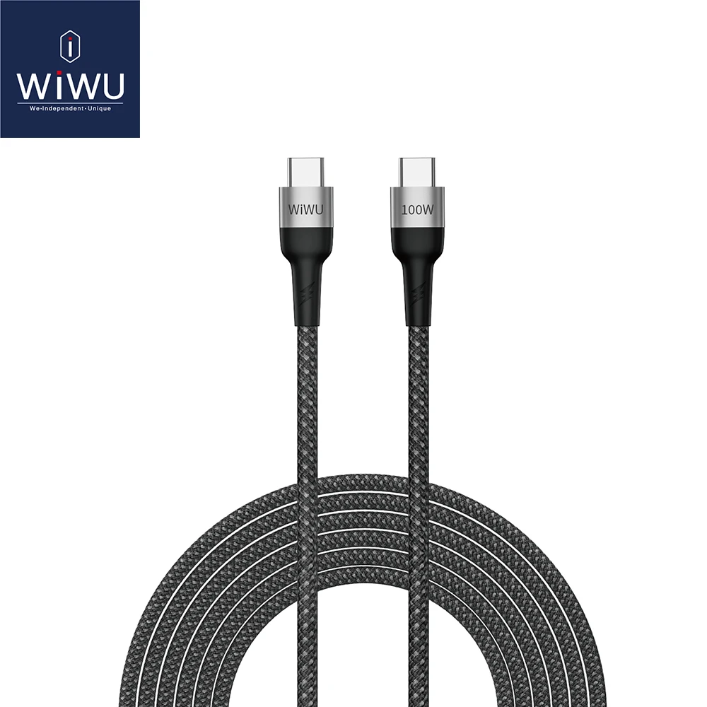 Кабель WiWU PD для быстрой зарядки, 100 Вт, для iPad, кабель для зарядки, внешний, прочный, Тип C, кабель для MacBook Air 13 Pro