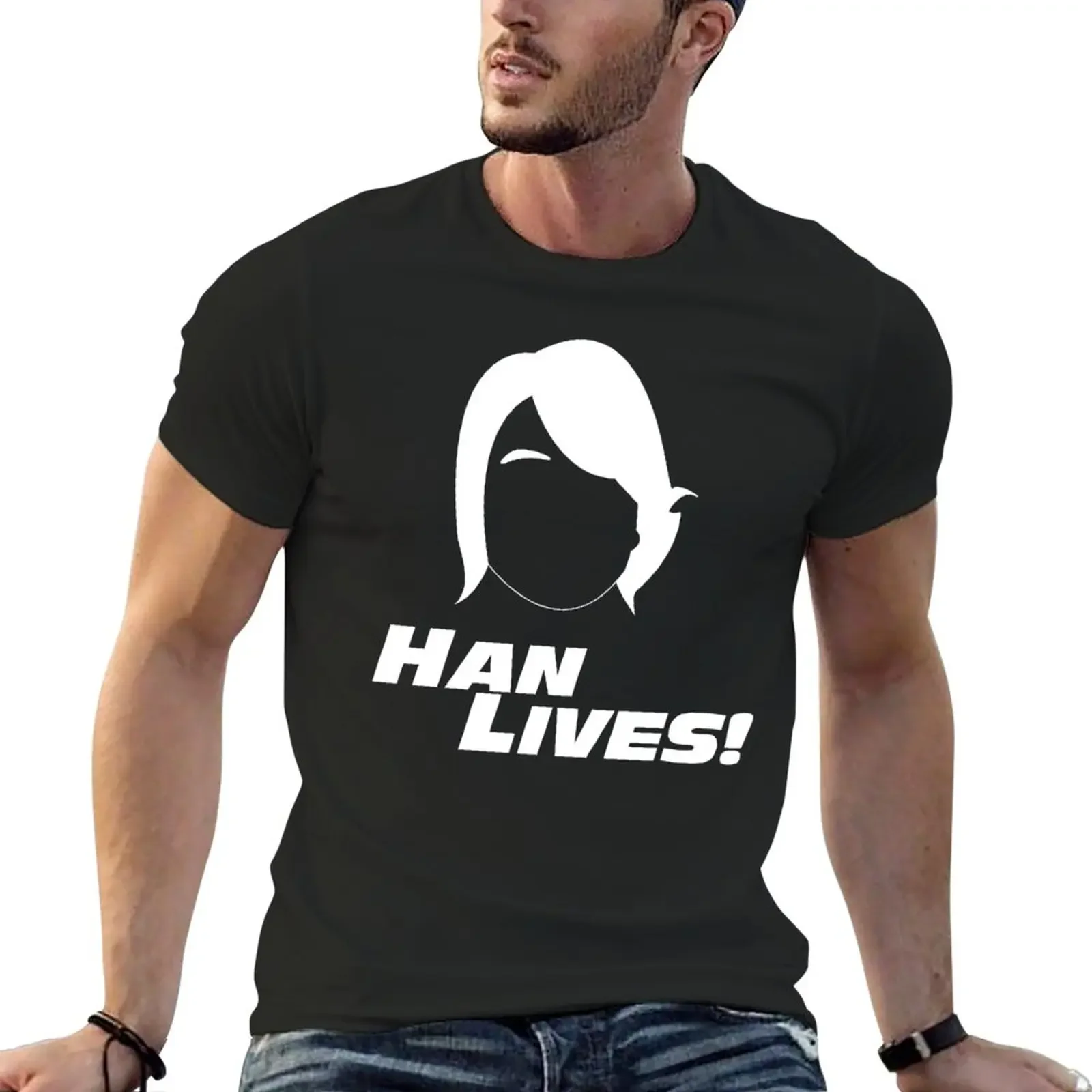 

Han Lives! (white) T-Shirt oversized blanks anime clothes designer t shirt men