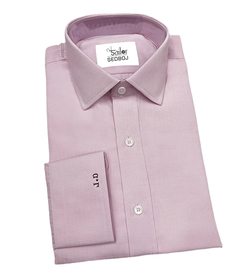Gentleman Slim Fit Men's Long Sleeve Square Neck Pink Stripe Men's Casual Shirt yale 4 19 delivery seersucekr heritage dan big shirt pink stripe