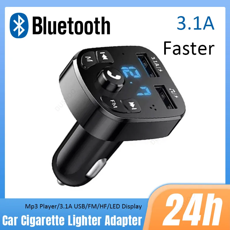 cigarette lighter bluetooth car kit Plugs 2.480ghz Wireless MP3 FM Transmitter Car