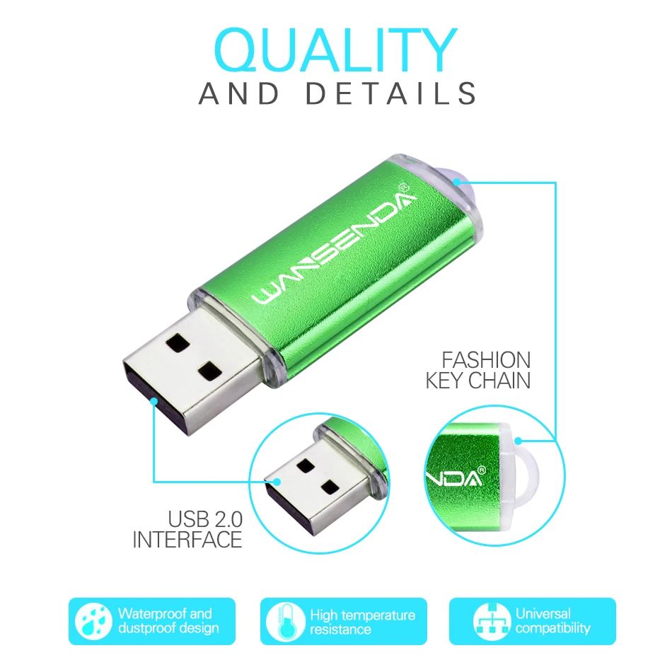 WANSENDA 메탈 USB 플래시 드라이브 128GB 미니 펜 드라이브 8GB 16G 32GB 64GB 펜드라이브 256GB 썸드라이브 메모리 스틱 U 디스크