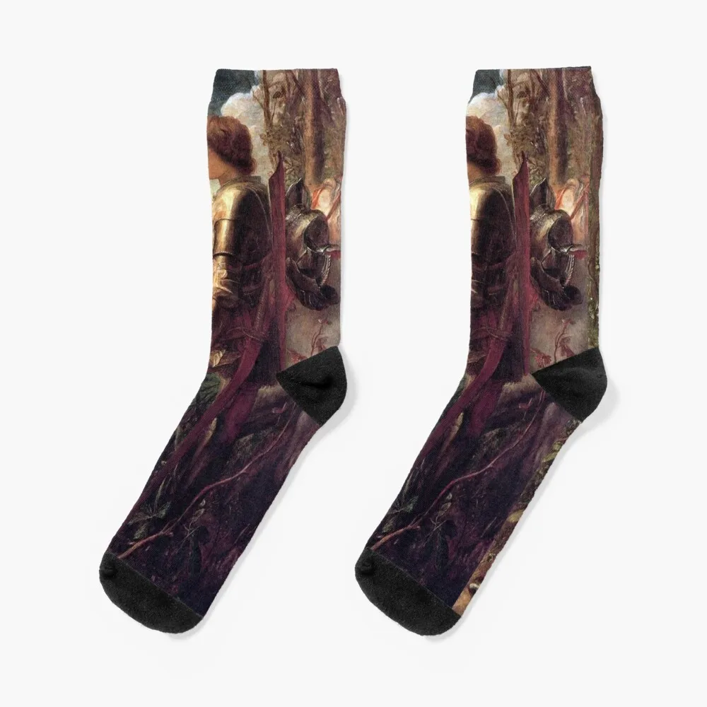 

Sir Galahad - George Frederic Watts Socks set valentine gift ideas short Man Socks Women's