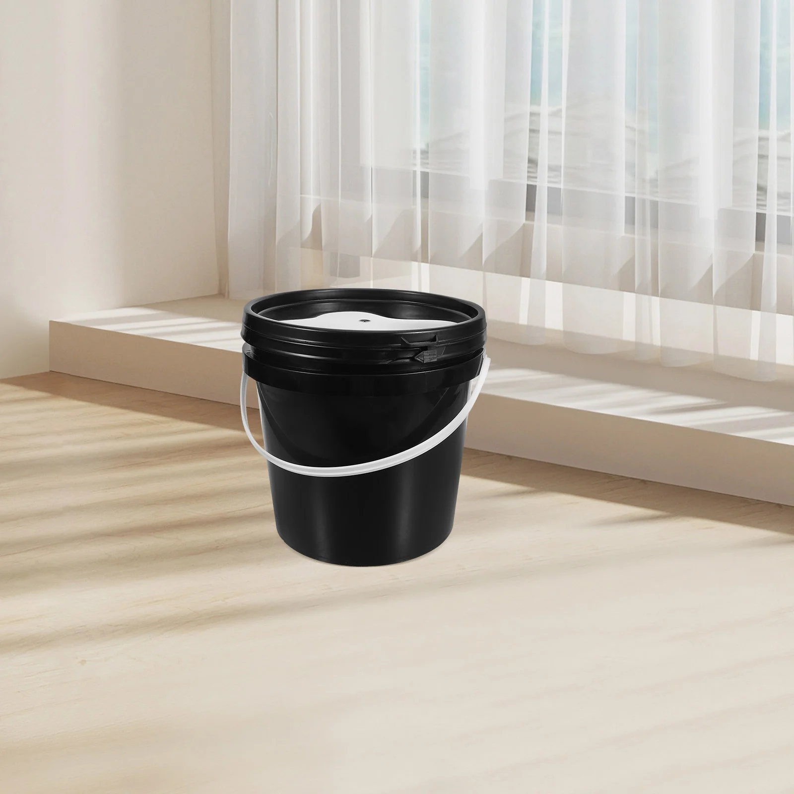 Plastic Paint Bucket Round Lid Handle Empty Cans Paint Container Gallon For Small