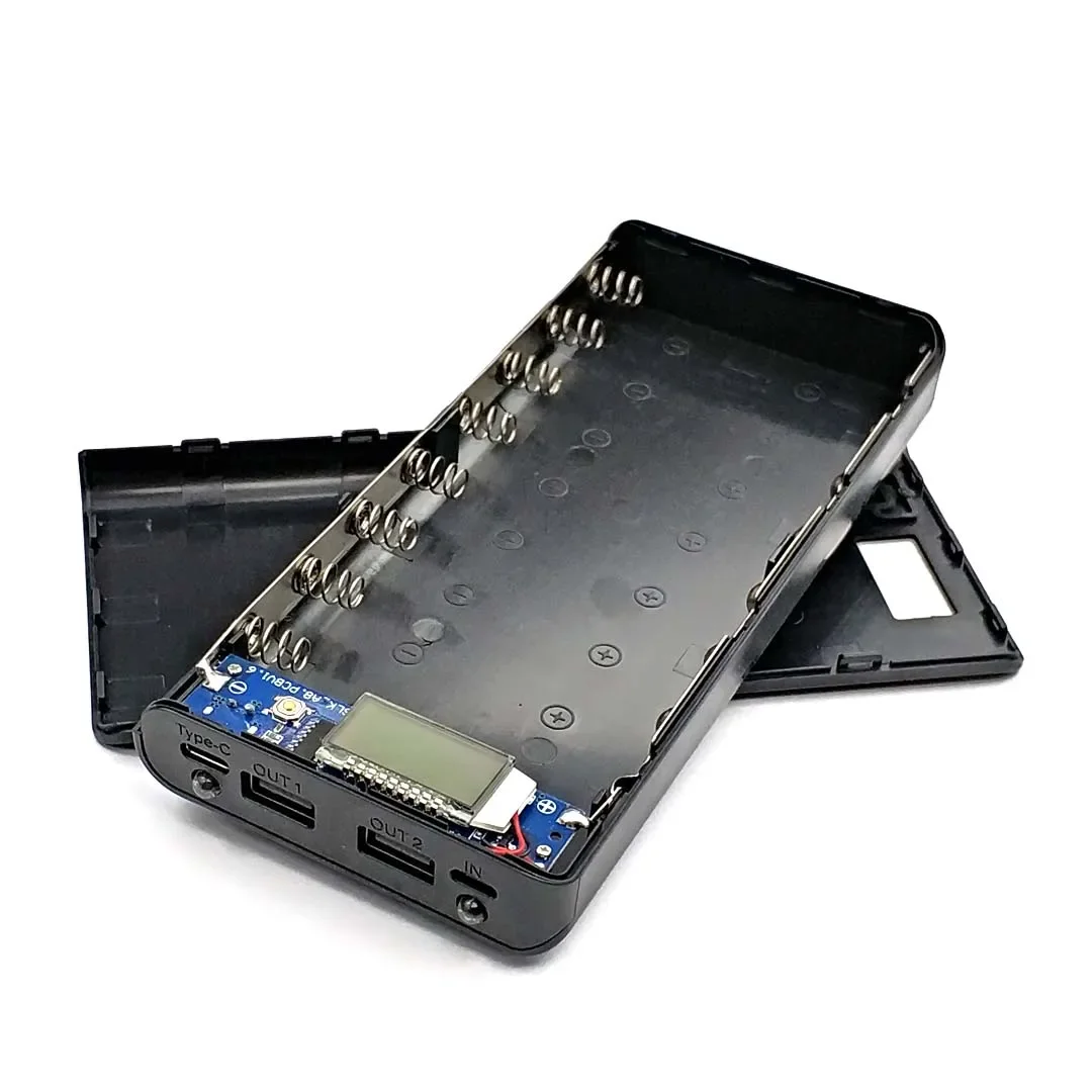 DIY Power Bank 18650 Battery Case Power Bank Battery Storage Box Powerbank Box Charger Shell Case 8*18650 Micro Type-c Interface battery storage box power bank case battery power bank box power bank