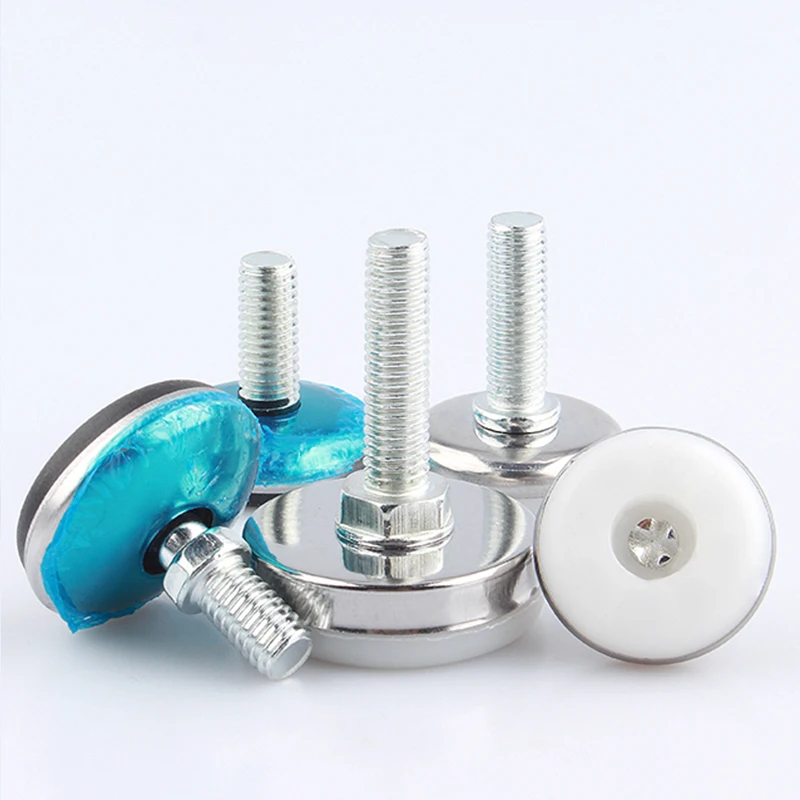 

8pcs Stainless steel Adjustable Furniture Feet Nylon Base Levelers, for Sofa, Table, Chair, Cabinet, Workbench of Leveling feet