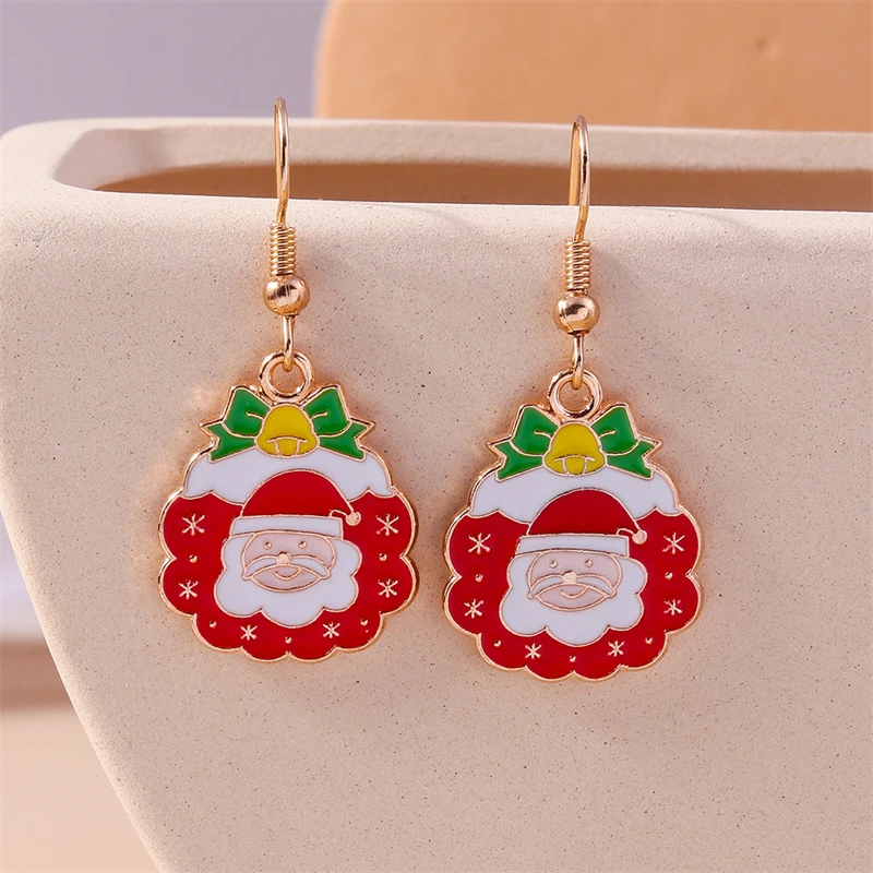 Mode Weihnachten Deer Tropfen Ohrringe Niedlichen Tier Baumeln Haken Ohrringe Frauen Mädchen Neue Jahr Party Urlaub Schmuck Dekoration – Detail 12