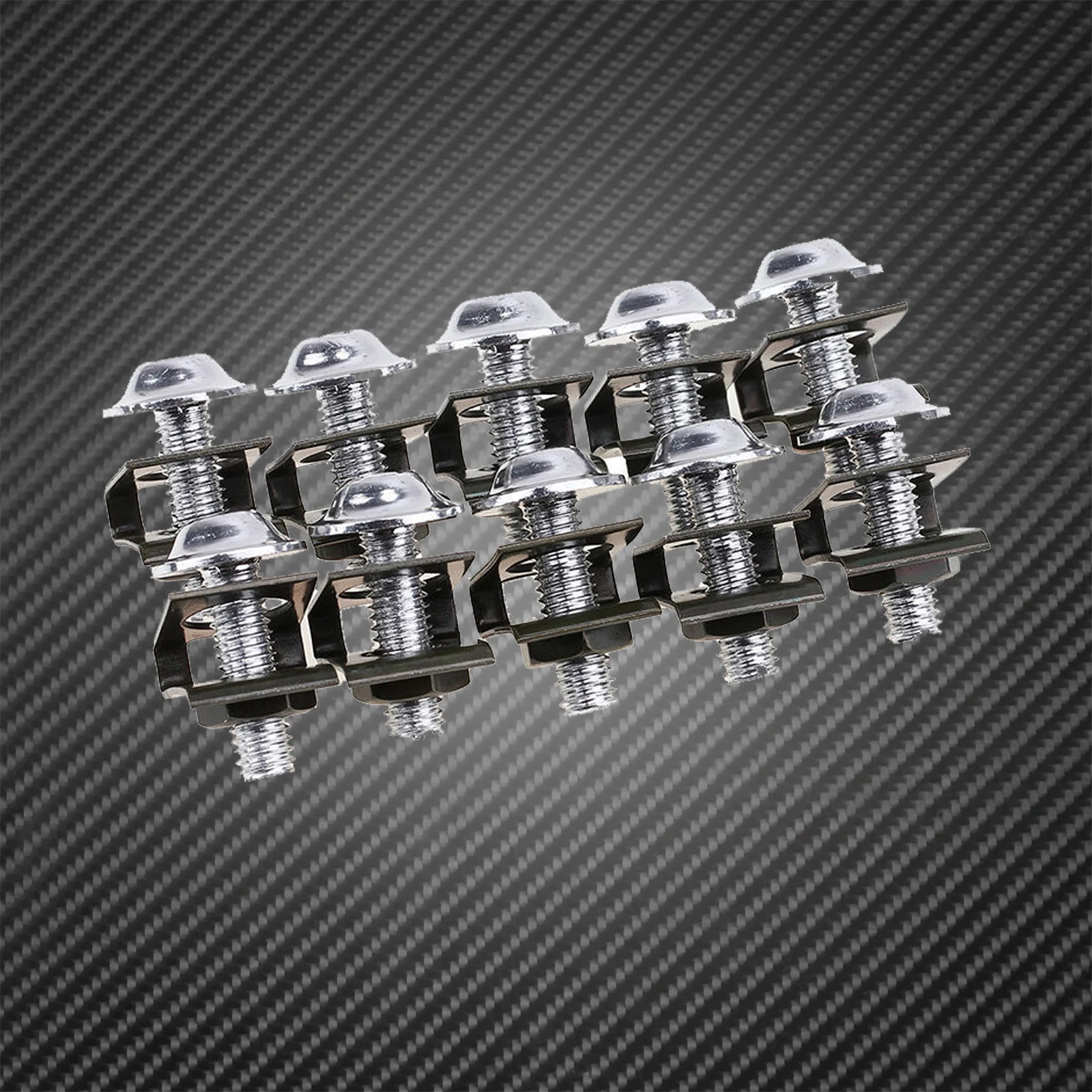 MACTIONS 10x 6mm Universal Motorcycle Fairing Body Bolts Scooter Nuts Bolts M6 Spire Speed Fastener Clips Screw Spring Nut