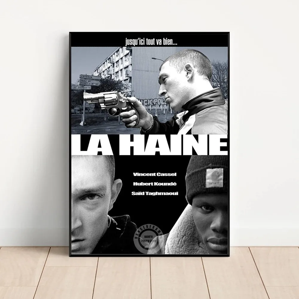 La Haine 1995 Movies Prints The Hate Poster Kraft Club Bar Paper Vintage Poster Wall Art Painting Bedroom Study Stickers