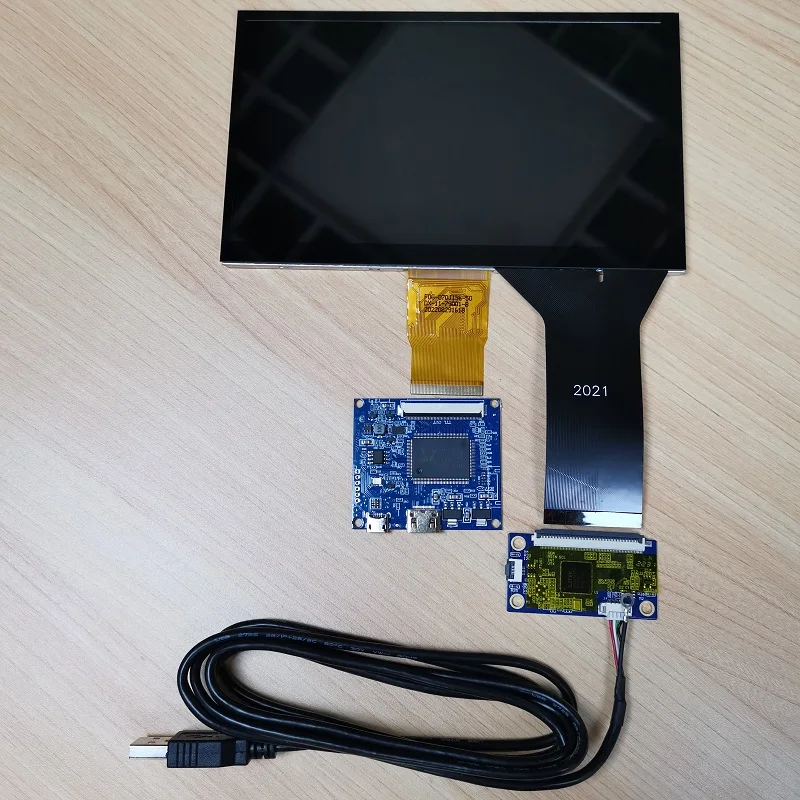 터치 디스플레이 모듈 키트, HD1024X600IPS, 풀 뷰, USB5V 전원 솔루션, 7 인치