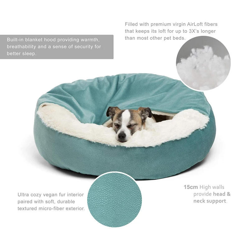 Cama Ortopédica Para Perros Con Manta Con Capucha, Cálida, Impermeable, Ristente A La Suciedad, Casa Para Cachorros Y Gatos, Lavable A Máquina - AliExprs 15